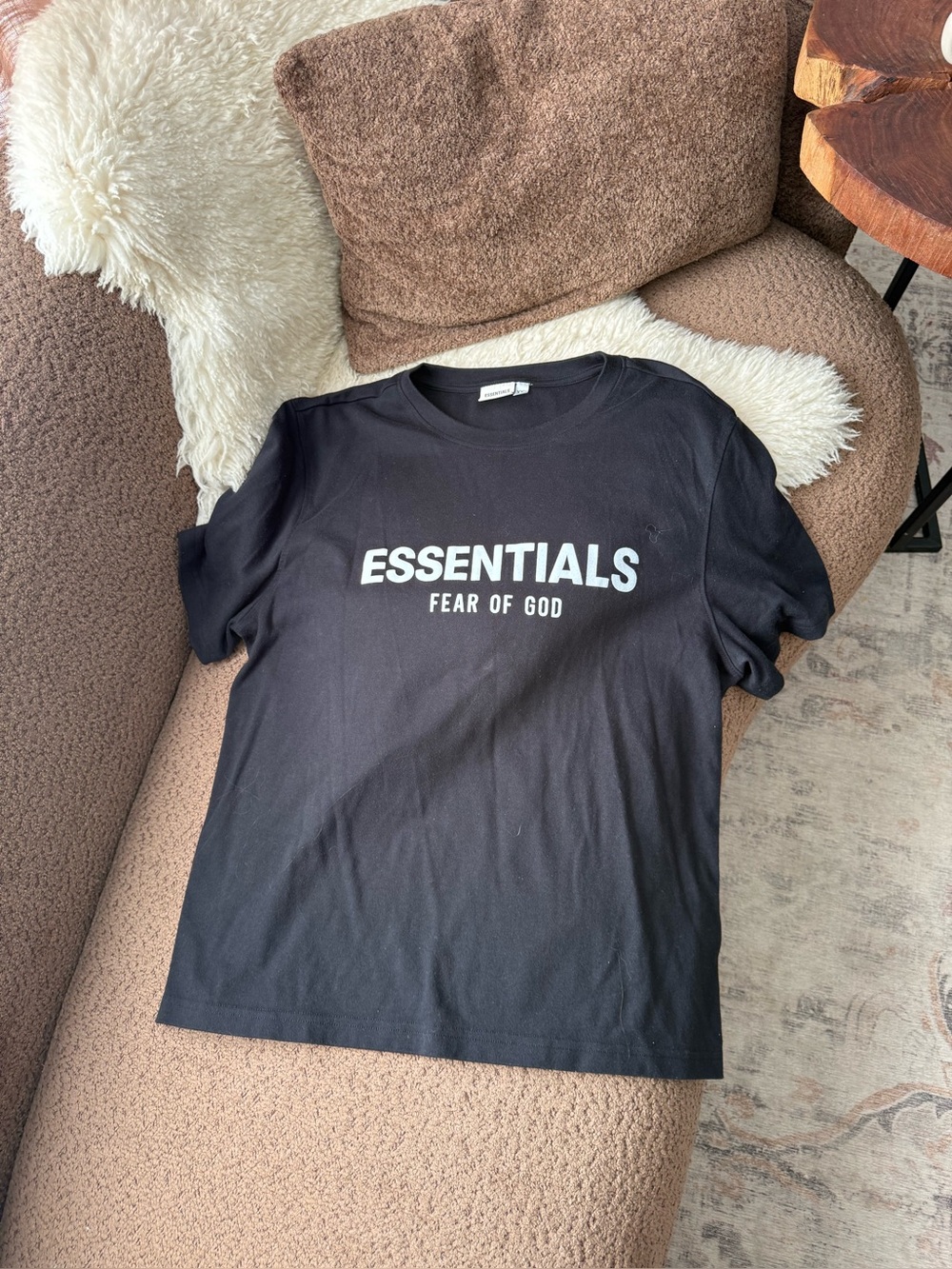 Essentials Fear of God Black Tee